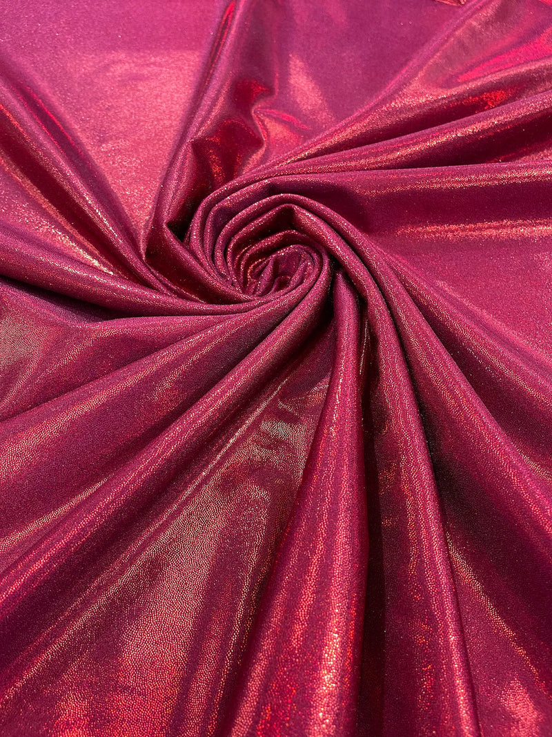 Mystique Foil Fabric - Burgundy - 58/60" 4 Way Stretch Iridescent Foggy Foil Fabric Nylon/Spandex By Yard