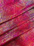 Anaconda Stretch Velvet - 58/60" Stretch Velvet Fabric with Anaconda Snake Print By Yard