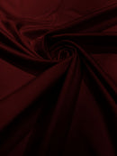 58/59" Satin Fabric Matte L'Amour - Burgundy - (Peau de Soie) Duchess Dress Satin Fabric By The Yard