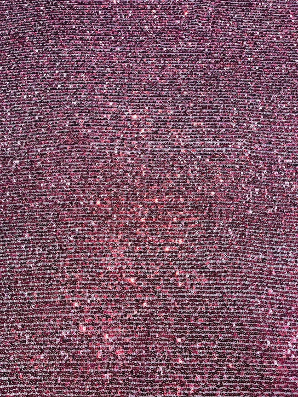 Mille Striped Stretch Sequins - Burgundy - 4 Way Stretch Spandex Sequins Striped Fabric By The Yard