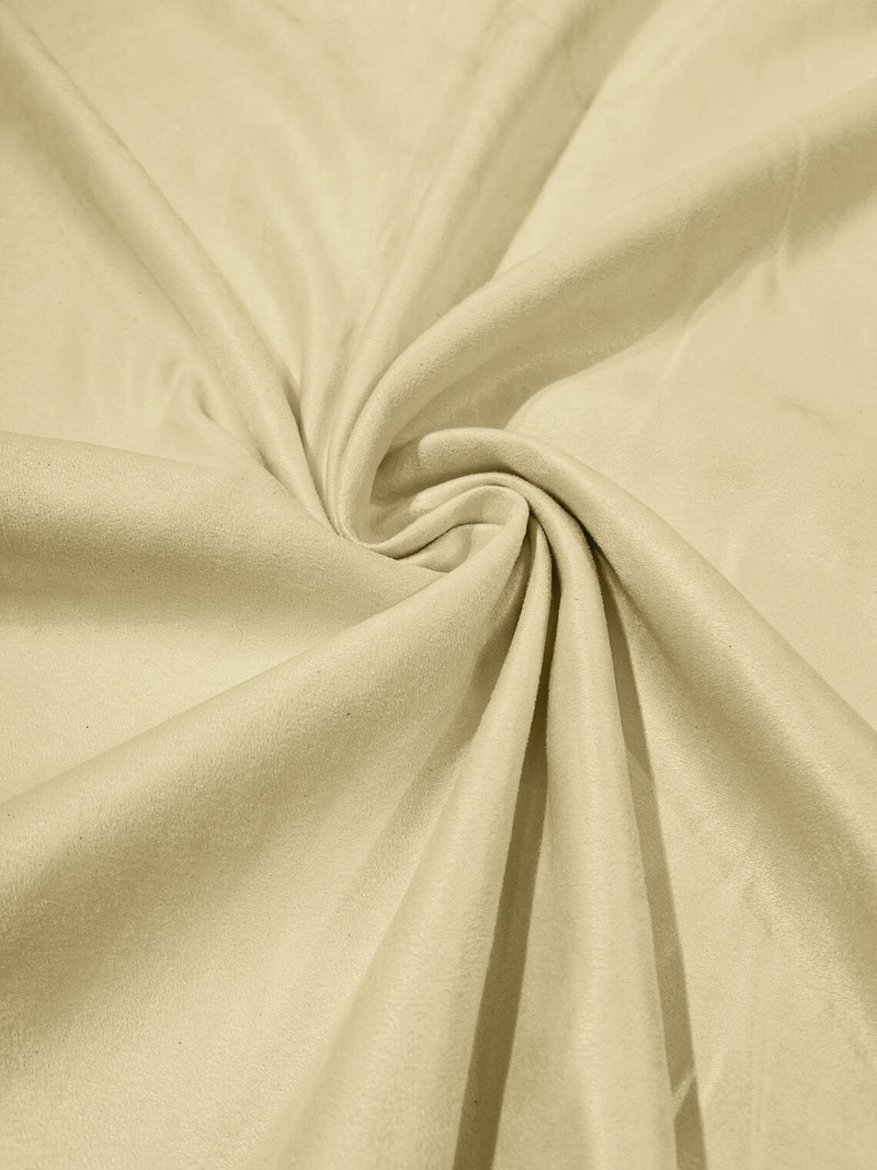 Faux Suede Fabric - Butter - 58" Polyester Micro Suede Fabric for Upholstery / Tablecloth/ Costume By Yard