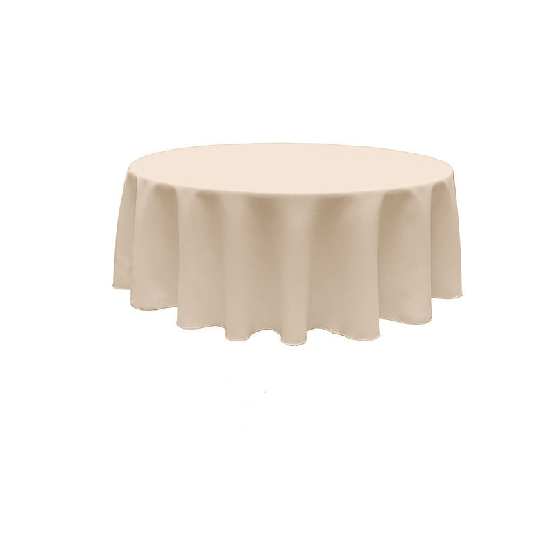 120" Round Tablecloth - Solid Polyester Round Full Table Cover Available in Different Colors