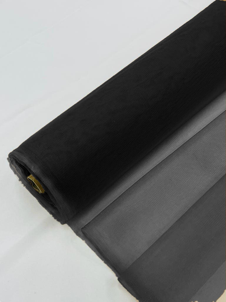 Illusion Mesh Sheer Fabric - Black - 60" Wide Illusion Mesh Fabric Sold By The Yard