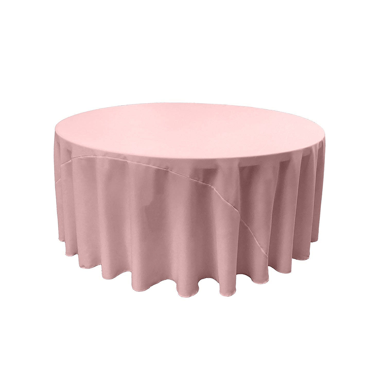 84" Round Drape Solid Tablecloth - Round Full Table Cover 3 Part Stitched Available in 84 Colors