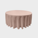 108" Round Drape Solid Tablecloth - Round Full Table Cover 3 Part Stitched Available in 84 Colors