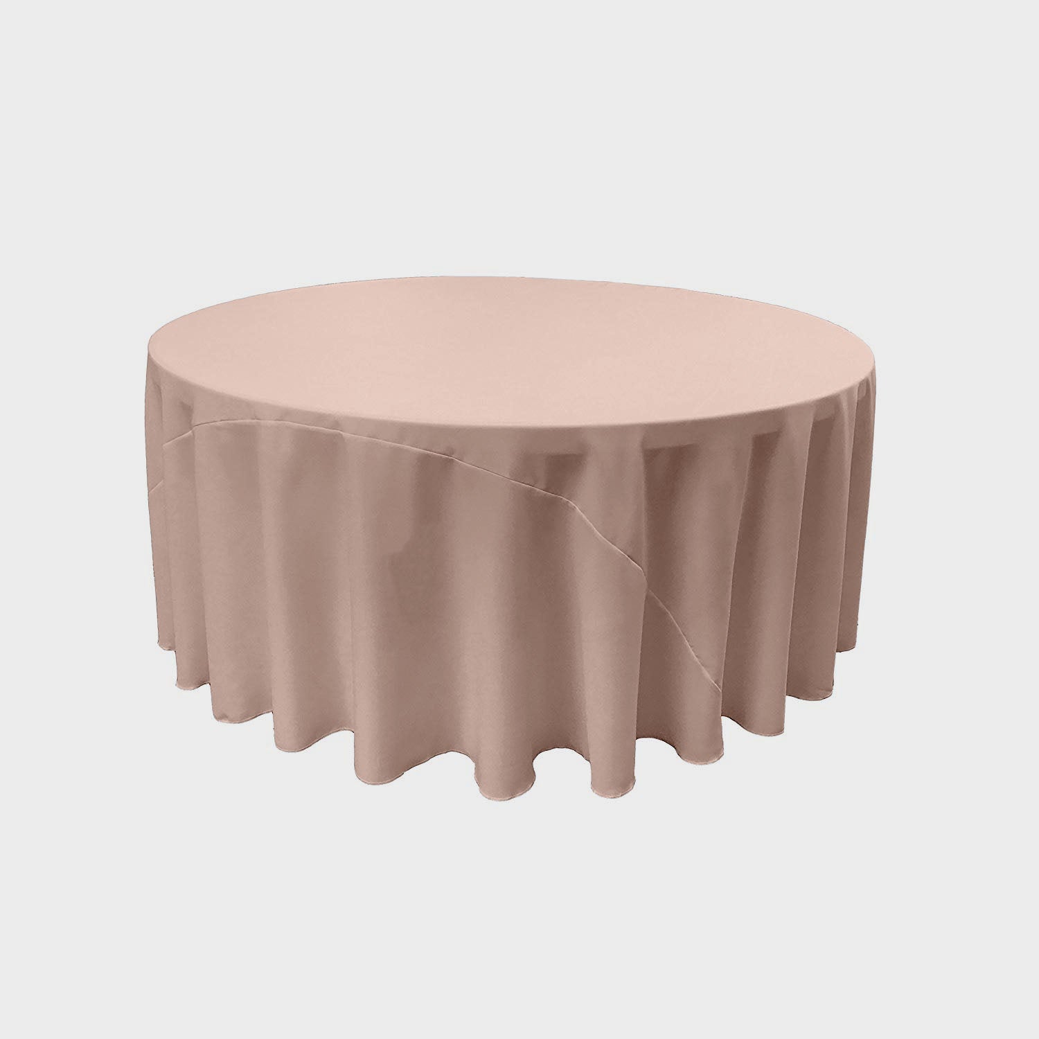 84" Round Drape Solid Tablecloth - Round Full Table Cover 3 Part Stitched Available in 84 Colors