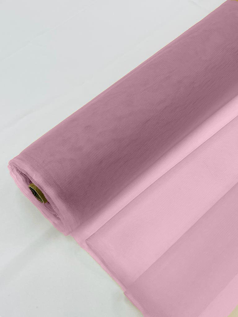 Illusion Mesh Sheer Fabric - Bright Rose - 60" Wide Illusion Mesh Fabric Sold By The Yard