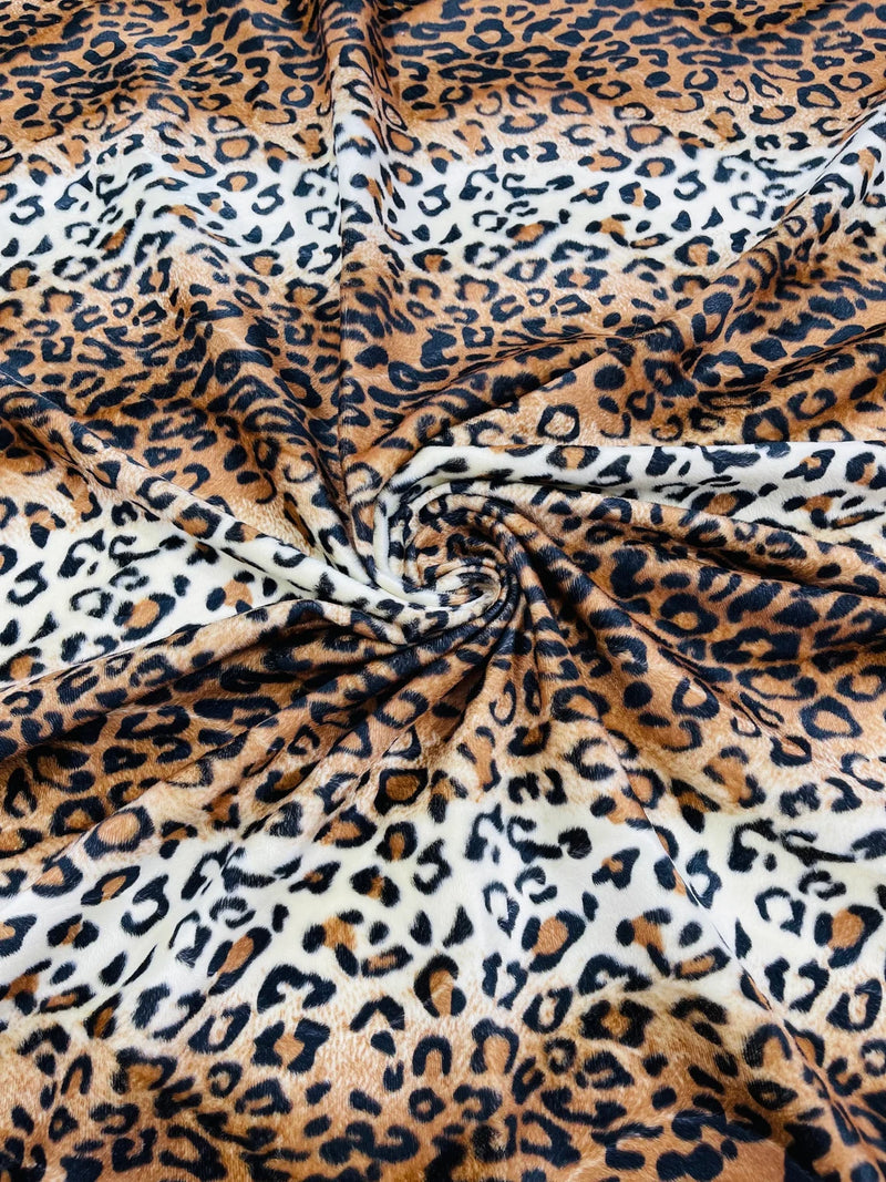 Leopard Velboa Faux Fur Fabric - Brown - Cheetah Animal Print Velboa Fabric Sold By The Yard