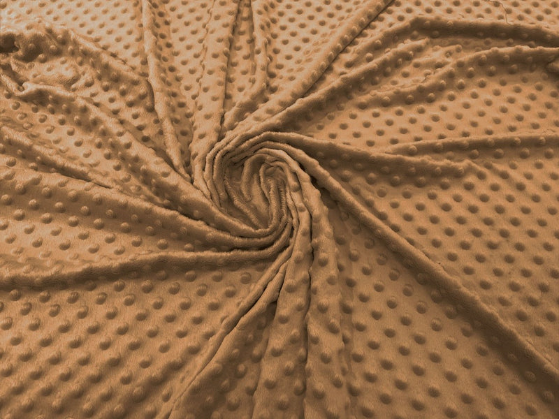 60" Minky Fur 3.mm Pile Fabric - Soft Blanket Minky Dot Fabric by the Yard (Pick Color)