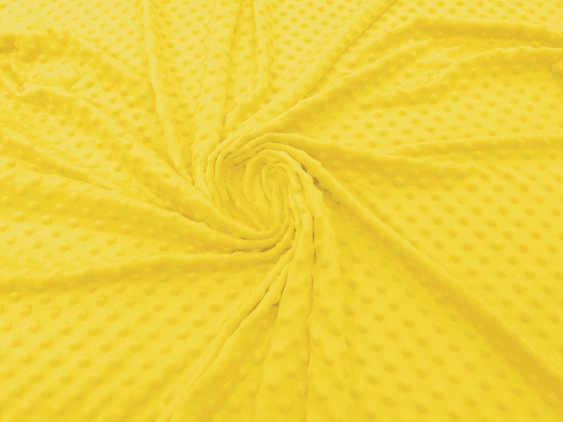 60" Minky Fur 3.mm Pile Fabric - Soft Blanket Minky Dot Fabric by the Yard (Pick Color)