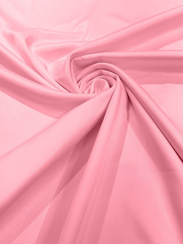 58/59" Satin Stretch Fabric Matte L'Amour - Candy Pink - Stretch Matte Satin Fabric Sold By Yard
