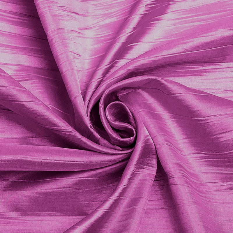 54" Crushed Taffeta Fabric - Candy Pink - Crushed Taffeta Creased Fabric Sold by The Yard