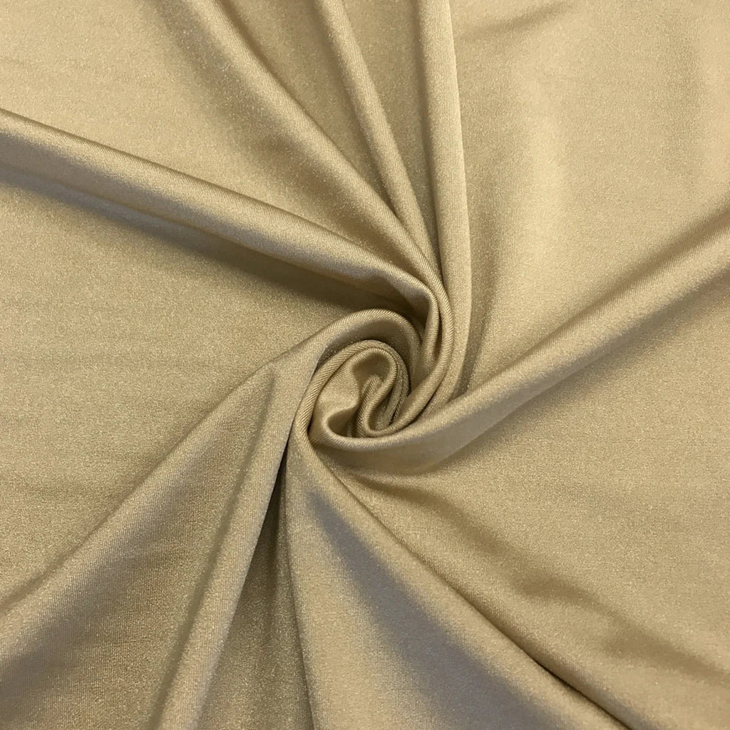 58" Shiny Milliskin Fabric - Champagne - 4 Way Stretch Milliskin Shiny Fabric by The Yard (Pick a Size)