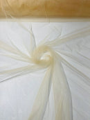 Illusion Mesh Sheer Fabric - Champagne - 60" Wide Illusion Mesh Fabric Sold By The Yard