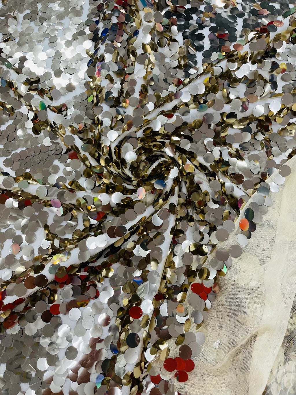 Round Large Sequins - Champagne - Paillette Large Round Sequins Design ...