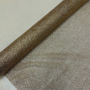 Shimmer Glitter Mesh Fabric - Champagne - Shiny Glitter Dots Design on Lace Mesh Sold By Yard