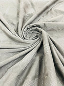 Snake Skin Spandex Fabric - Charcoal - Matte Snake Print Stretch Costume, Legging Fabric By Yard
