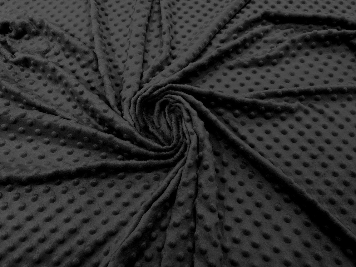 60" Minky Fur 3.mm Pile Fabric - Soft Blanket Minky Dot Fabric by the Yard (Pick Color)
