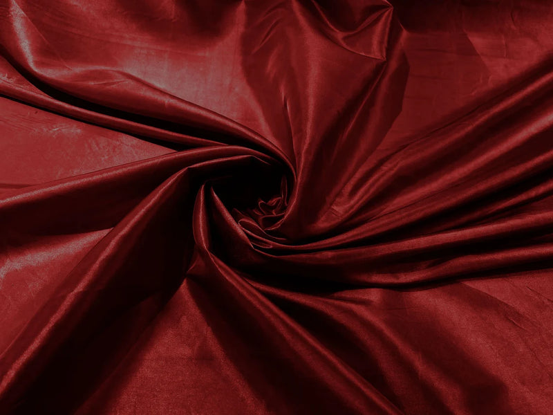 58" Solid Taffeta Fabric - Cherry Red - Solid Taffeta Fabric for Fashion / Crafts Sold by Yard