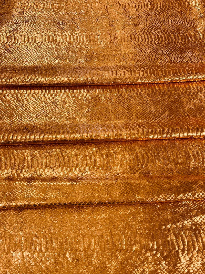 Anaconda Stretch Velvet - Cinnamon - 58/60" Stretch Velvet Fabric with Anaconda Snake Print By Yard