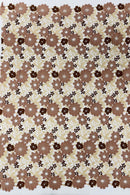 Multi-Color Guipure Lace Design Fabric - Coffee - Floral Lace Fabric by Yard