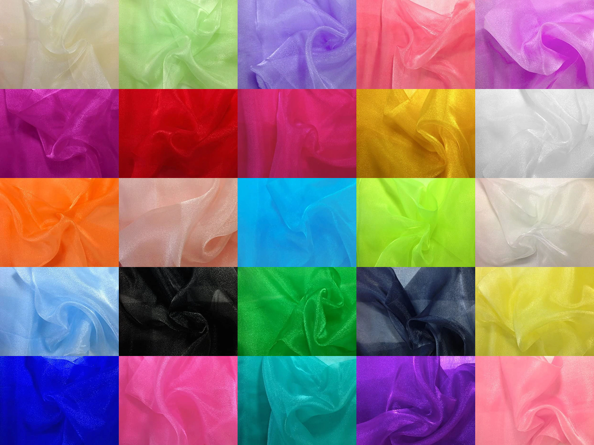 Crystal Sheer Organza Fabric for Fashion, Crafts, Decorations 60" - 100 Yard Roll