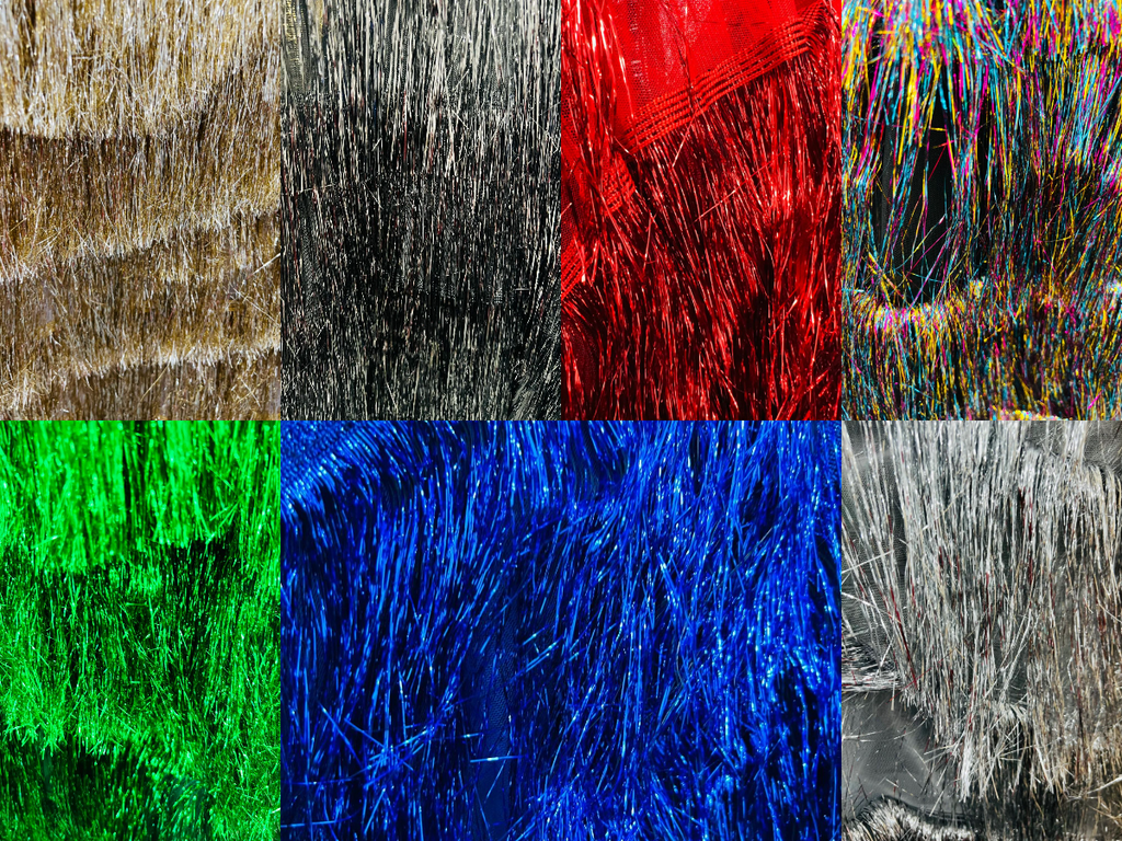 Metallic Fringe Eyelash Design - Embroidered 2 Way Stretch Fancy Fringe By Yard