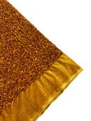 Stretch Velvet Sequins Fabric - Copper - Velvet Sequins 2 Way Stretch 58/60” By Yard