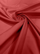 58/59" Satin Stretch Fabric Matte L'Amour - Coral - Stretch Matte Satin Fabric Sold By Yard