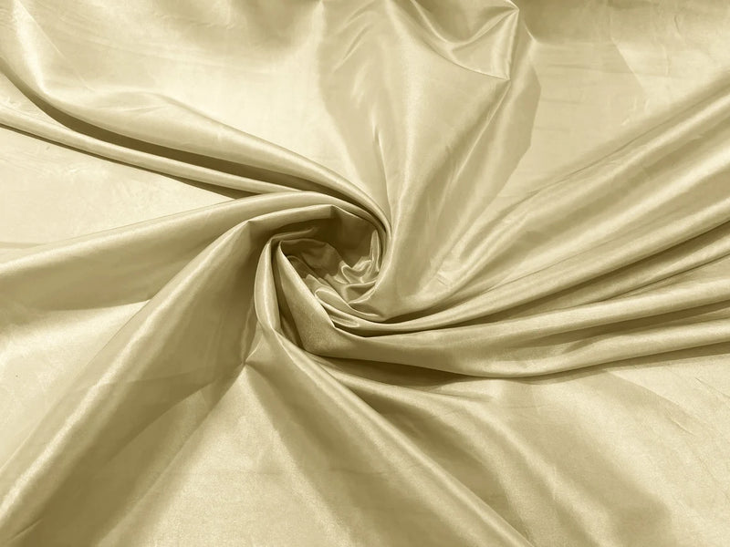 58" Solid Taffeta Fabric - Cream - Solid Taffeta Fabric for Fashion / Crafts Sold by Yard
