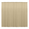 10 x 10 Ft - Beige - Curtain Polyester Backdrop Drapes Panels with Rod Pocket