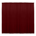 10 x 10 Ft - Cranberry - Curtain Polyester Backdrop Drapes Panels with Rod Pocket