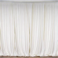 10 x 10 Ft - Ivory - Curtain Polyester Backdrop Drapes Panels with Rod Pocket