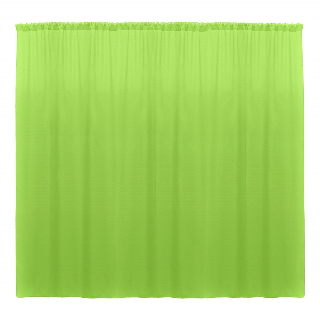 10 x 10 Ft - Lime - Curtain Polyester Backdrop Drapes Panels with Rod Pocket