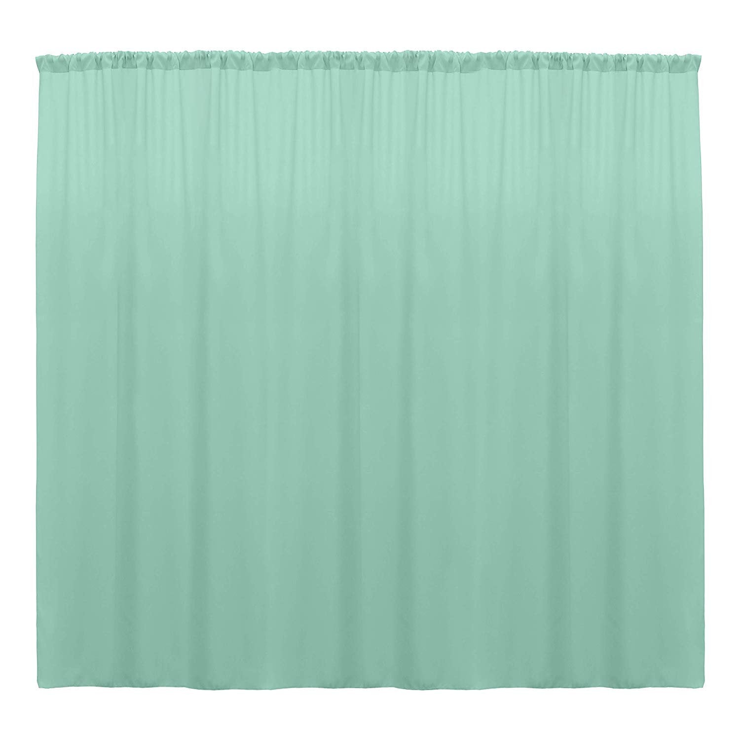 10 x 10 Ft - Mint - Curtain Polyester Backdrop Drapes Panels with Rod Pocket