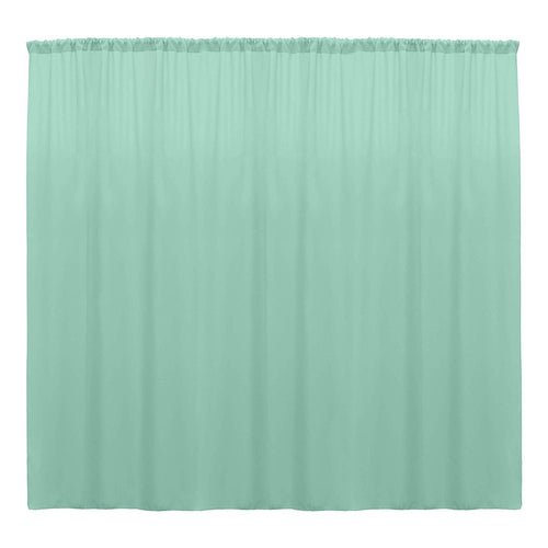 10 x 10 Ft - Mint - Curtain Polyester Backdrop Drapes Panels with Rod Pocket