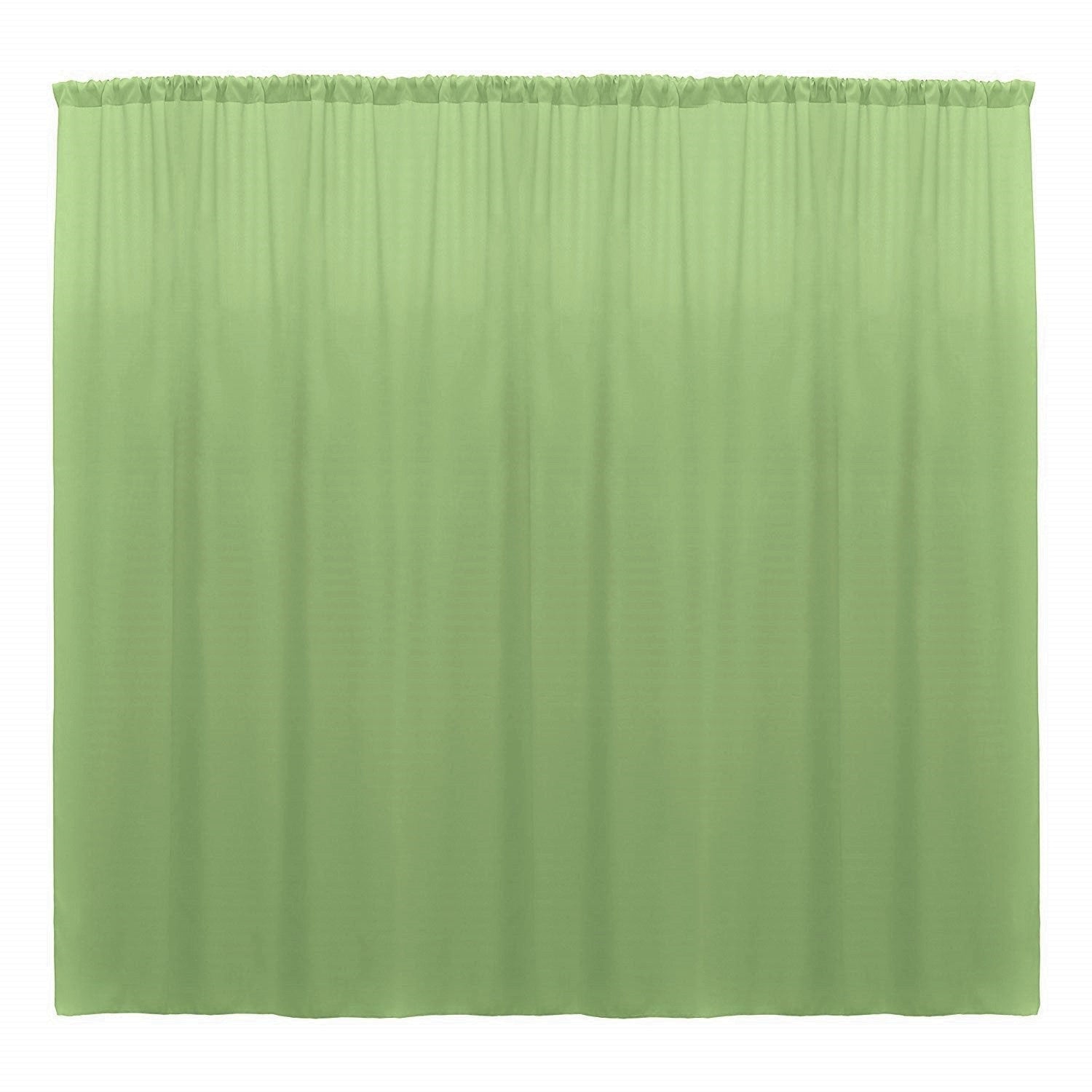 10 x 10 Ft - Sage - Curtain Polyester Backdrop Drapes Panels with Rod Pocket