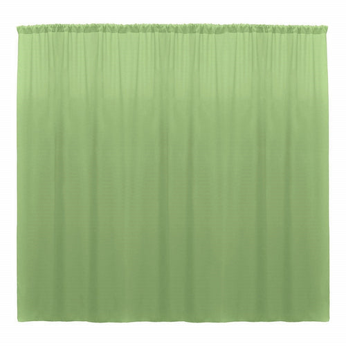 10 x 10 Ft - Sage - Curtain Polyester Backdrop Drapes Panels with Rod Pocket