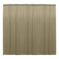 10 x 10 Ft - Taupe - Curtain Polyester Backdrop Drapes Panels with Rod Pocket