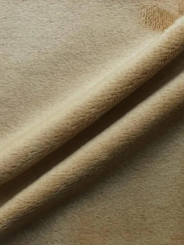 Minky Fur 3.mm Pile Fabric - Camel - 60" Soft Blanket Minky Fabric by the Yard