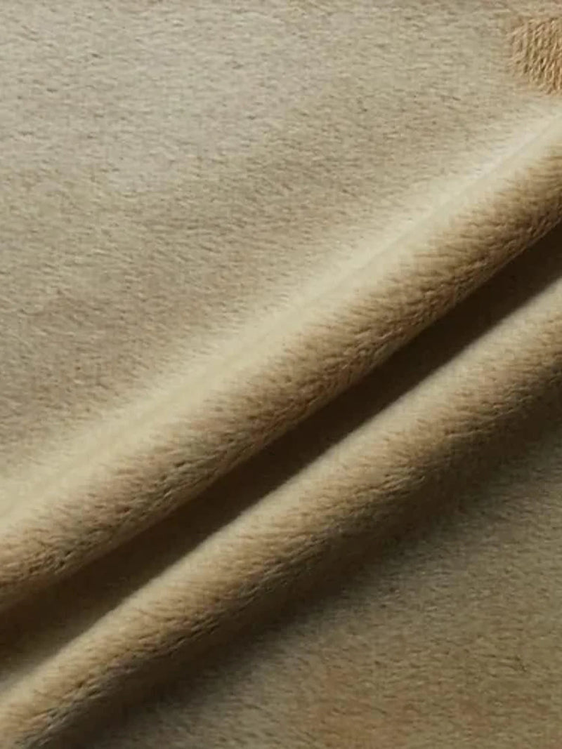 Minky Fur 3.mm Pile Fabric - Camel - 60" Soft Blanket Minky Fabric by the Yard