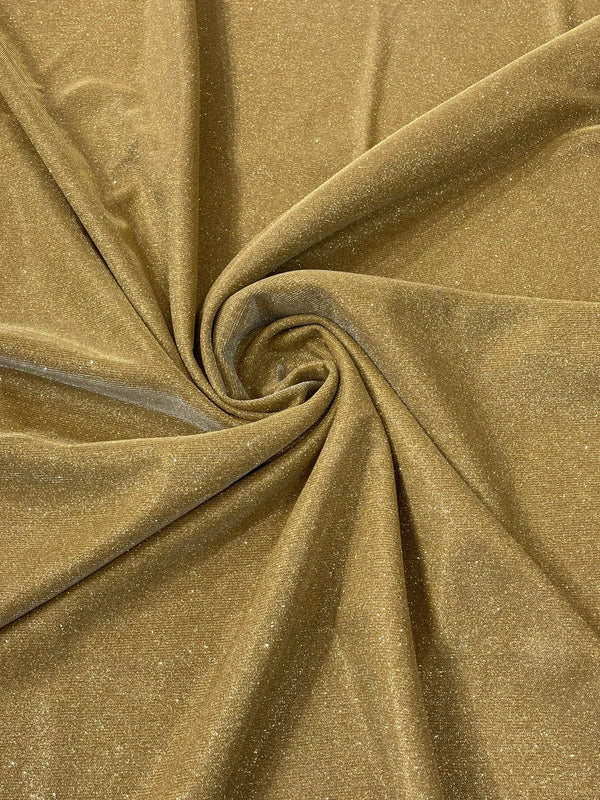 Shimmer Glitter Fabric - Champagne - Luxury Sparkle Stretch Solid Fabric Sold By Yard