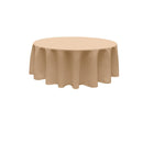 84" Round Tablecloth - Solid Polyester Round Full Table Cover Available in Different Colors