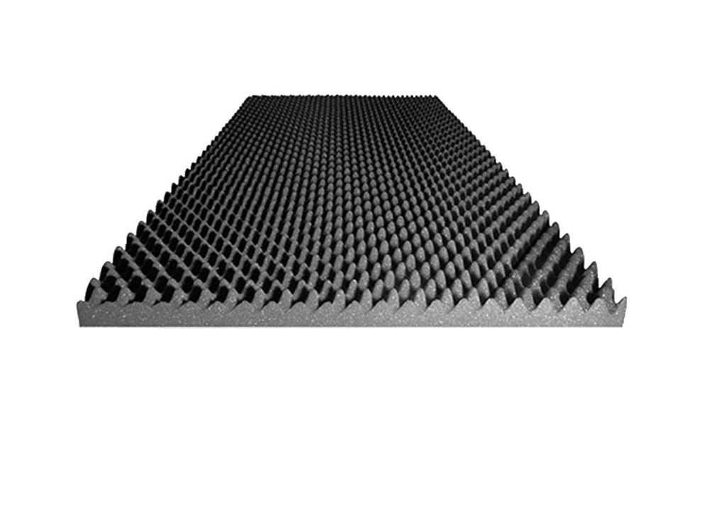 2.5" X 24" X 72" Acoustic Foam - Charcoal - Egg Crate Panel Studio Foam Wall Panel (1 Panel)