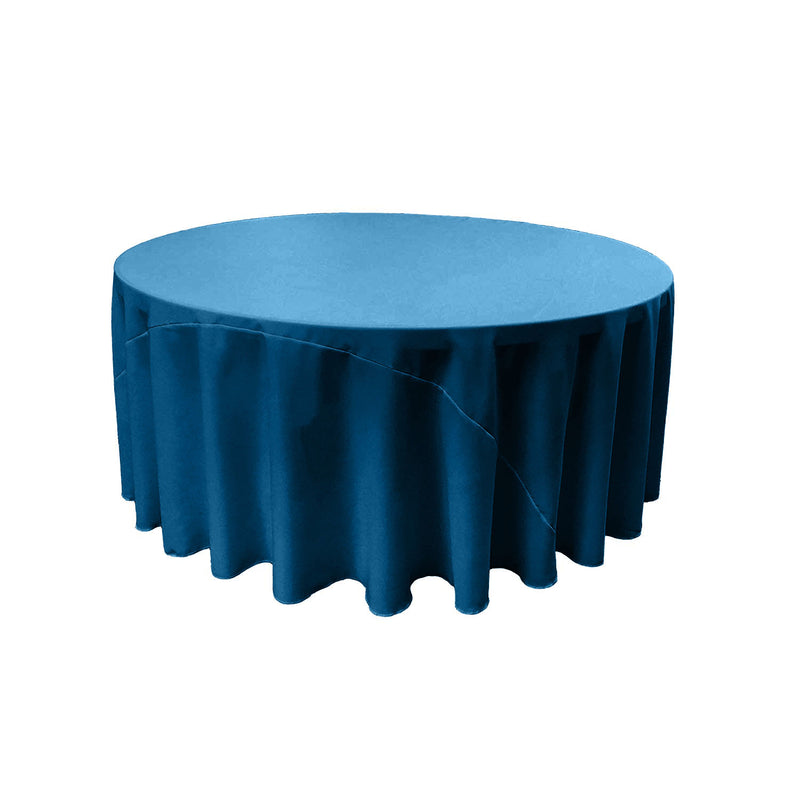 72" Round Drape Solid Tablecloth - Round Full Table Cover 3 Part Stitched Available in 84 Colors