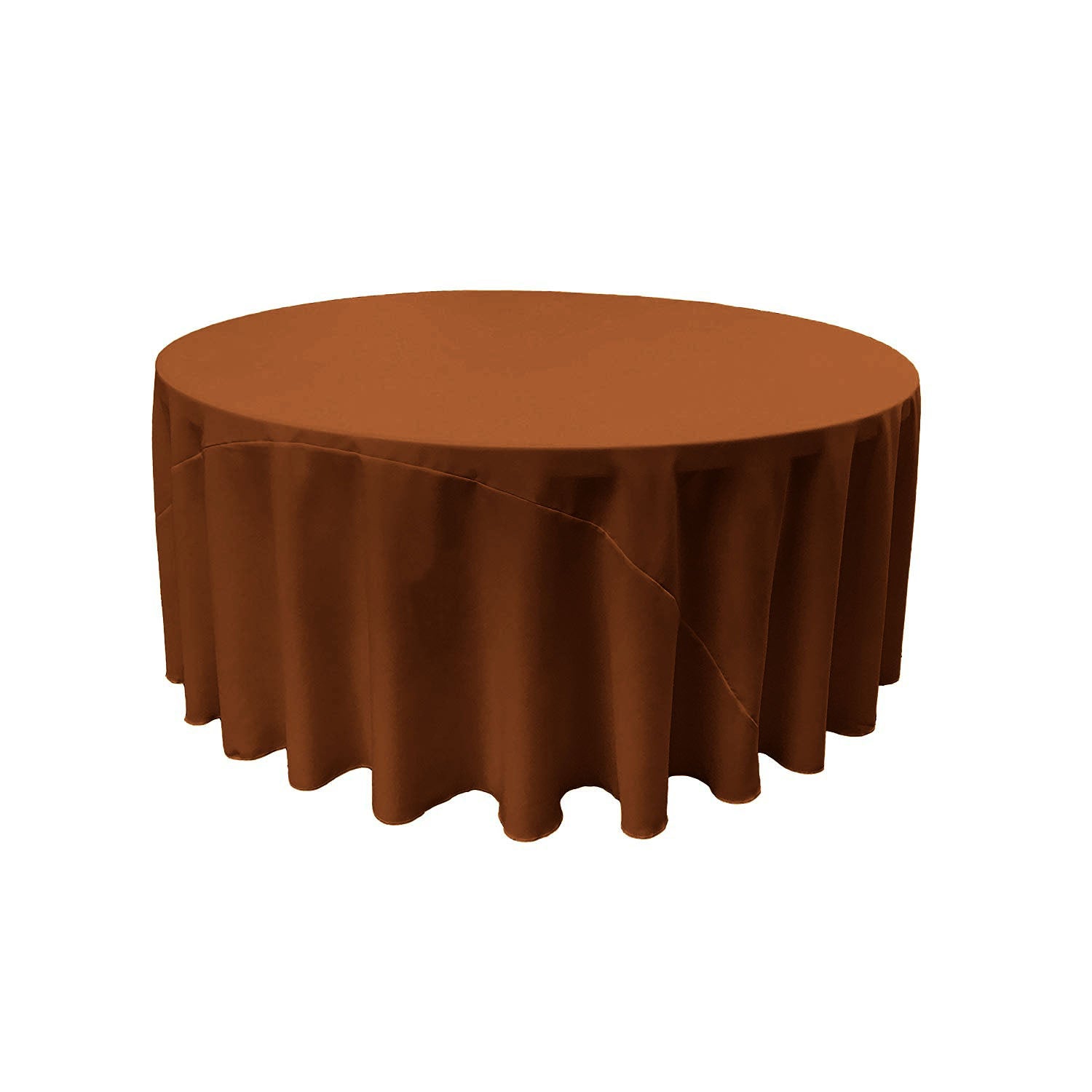 90" Round Drape Solid Tablecloth - Round Full Table Cover 3 Part Stitched Available in 84 Colors