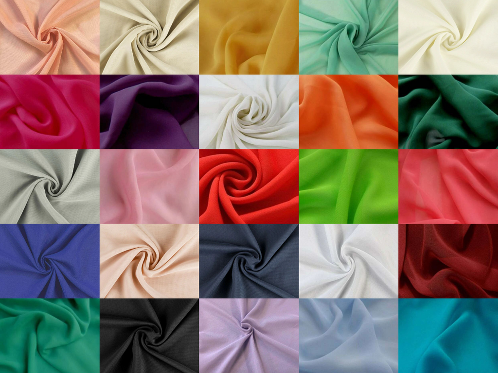 Hi Multi Chiffon Fabric - High Quality Chiffon Fabric - Pick Color - 80 Yard Roll