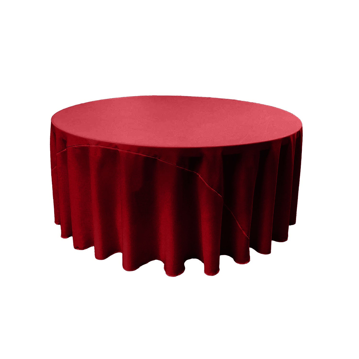 90" Round Drape Solid Tablecloth - Round Full Table Cover 3 Part Stitched Available in 84 Colors
