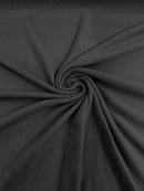 58" Soft Solid Polar Fleece Fabric - Dark Grey - Anti-Pill Soft Polar Fleece Fabric Sold by Yard