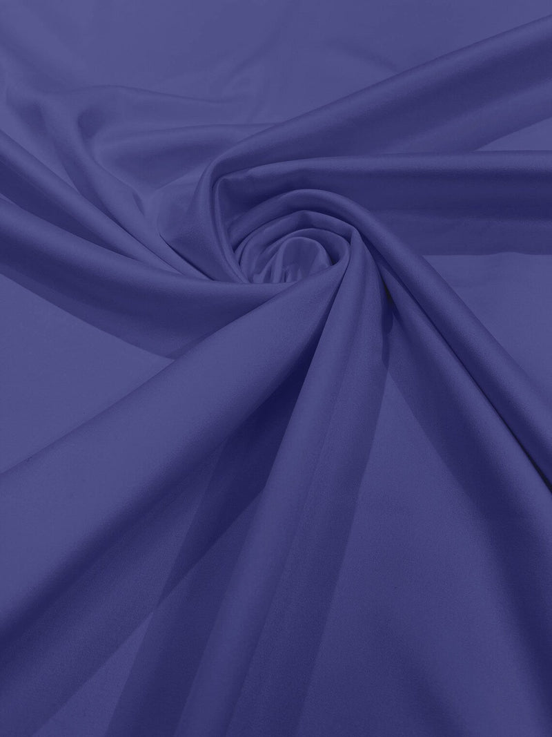 58/59" Satin Stretch Fabric Matte L'Amour - Dark Lavender - Stretch Matte Satin Fabric By Yard